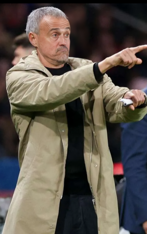 Luis Enrique Green Hooded Coat