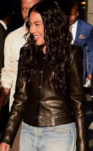 NYC Emma Grede Black Leather Jacket