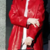 NYC Meryl Streep Red Leather Coat