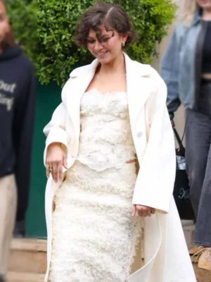 Zendaya Paris 2026 Off White Wool Coat
