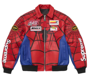 Supreme Spider Man Leather Jacket