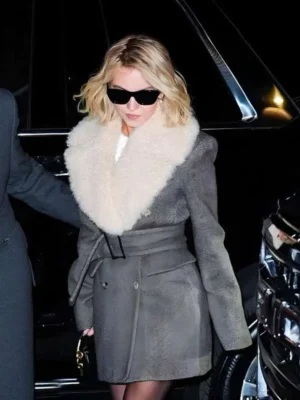 Sydney Sweeney NYC 2025 Fur Coat