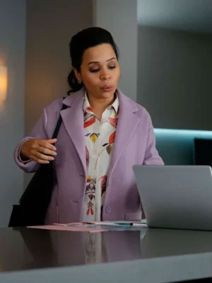 Amirah Vann Doc S01 Purple Wool Coat