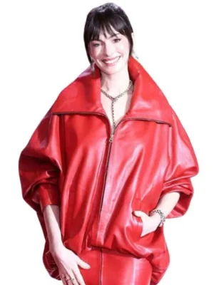 Hathaway Red Leather Jacket